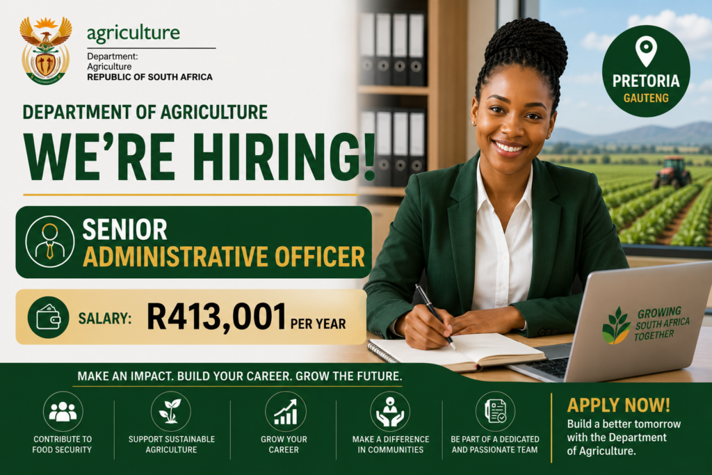 department of agriculture hiring senior administrative officer