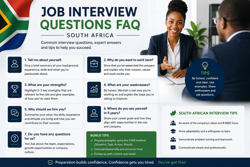 job interview questions faq south africa
