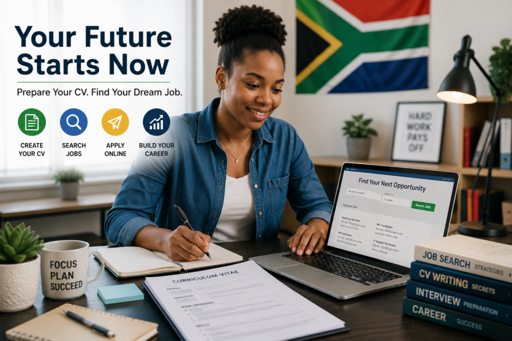 How to Get Your First Job With No Experience in South Africa young south african job seeker preparing a cv