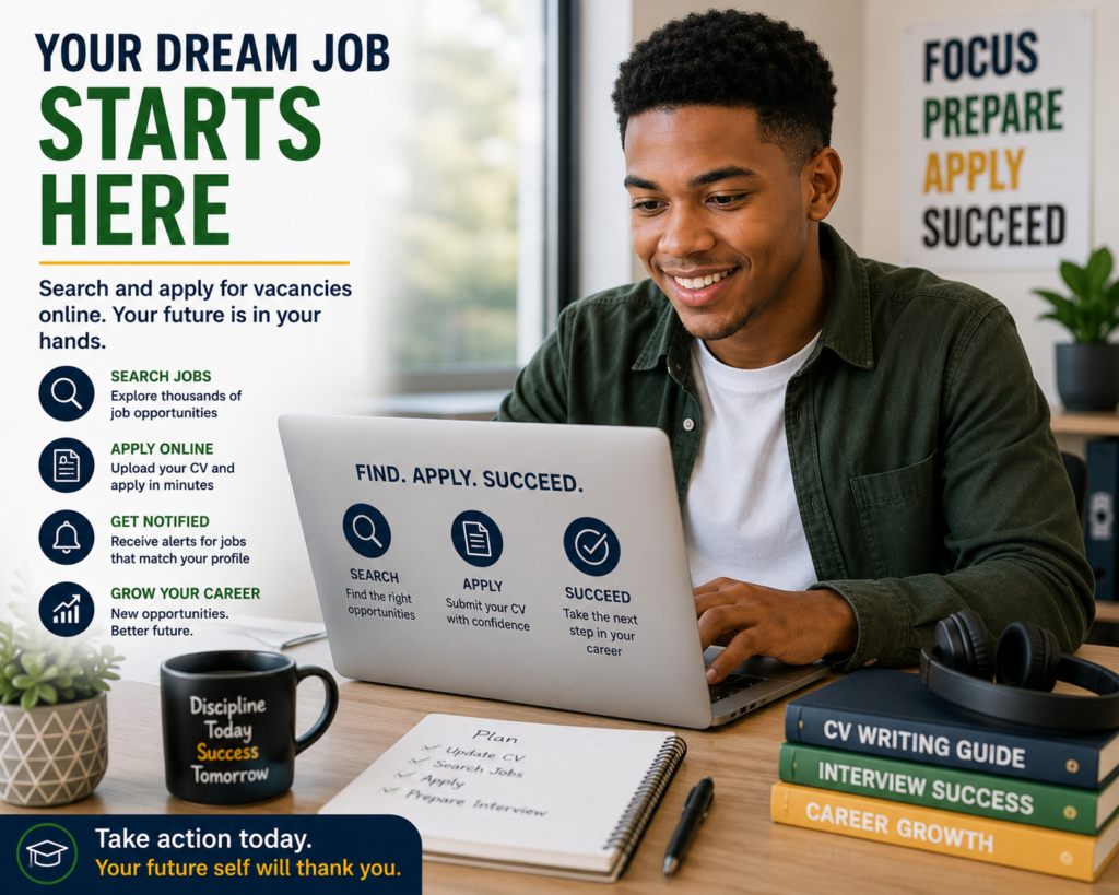 How to Get Your First Job With No Experience in South Africa job seeker searching and applying for vacancies