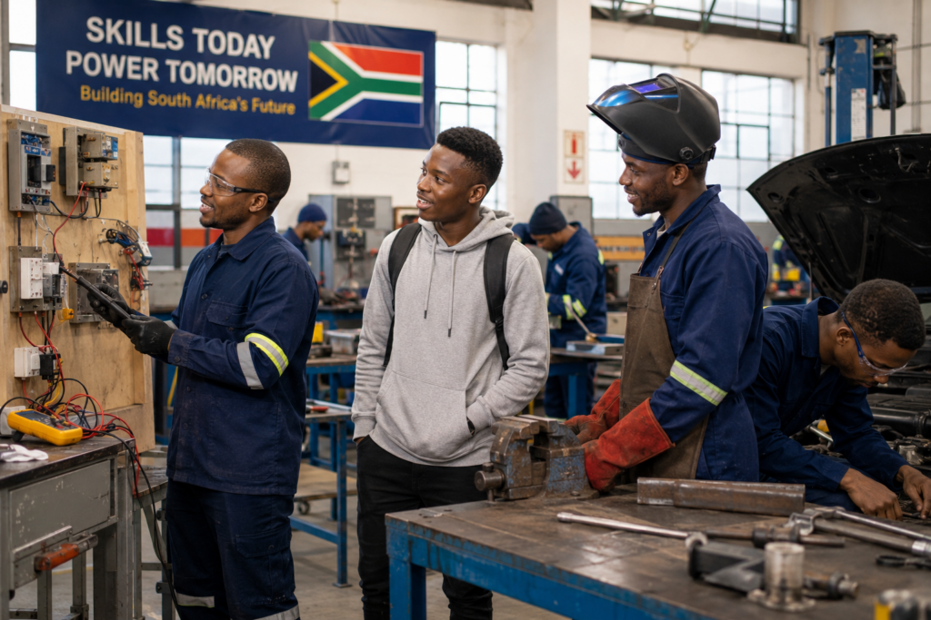 Best Careers for People Who Like Working With Their Hands south african young adult visiting a vocational training workshop