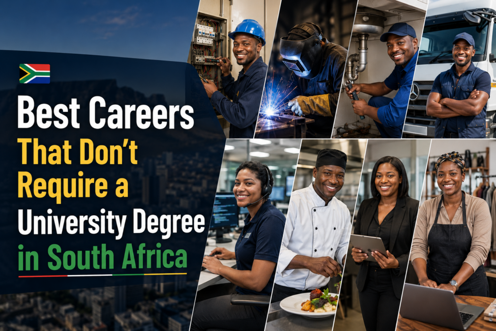 Best Careers That Don't Require a University Degree in South Africa careers with no degree